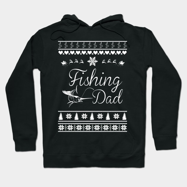 Merry Christmas FISHING DAD Hoodie by bryanwilly